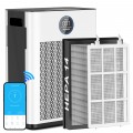 Air Purifier,FREHSDEW Smart WiFi Air Purifiers for Home with H14 HEPA and Activated Carbon Filter, Removes 99.99% of Dust,Odors,Smoke,and Pet Hair Covers up to 2300 Sq.Ft, Quiet and Energy Efficient