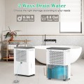 FRESHDEW Dehumidifier, 50 Pints Dehumidifiers for Home, 4500 Sq. Ft Dehumidifiers with Drain Hose, 0.66 Gallon Water Tank for Basement Bathroom Bedroom, 24H Timer