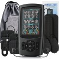 FRESHDEW TENS Unit Rechargeable Muscle Stimulator, with 12 Reusable Pads, EMS Dual Channel, 28 Modes, 40 Intensity for Back, Neck, Leg Pain Muscle