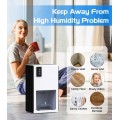 Dehumidifiers for Home, 2500ml Portable Dehumidifiers for Bedroom with Auto Shut Off, FRESHDEW Small Dehumidifiers with 7 Colors LED Light for Wardrobe Bathroom Bedroom Closet RV