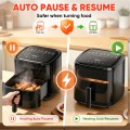 FRESHDEW 6Qt Air Fryer with Visible Window, 1500W Digital Air Fryer, 8-in-1 Presets, Touchscreen, 24H Delay Start