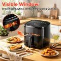 FRESHDEW 6Qt Air Fryer with Visible Window, 1500W Digital Air Fryer, 8-in-1 Presets, Touchscreen, 24H Delay Start