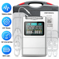 FRESHDEW TENS Unit, Pulse Muscle Stimulator, EMS Dual Channel with 12 Reusable Pads, Rechargeable Portable Muscle Massager for Back Neck Leg Relief