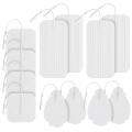 FRESHDEW TENS Unit Electrode Pads, 12Pcs Reusable TENS Electrode Pads for EMS, 3 Sizes