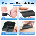 FRESHDEW TENS Unit Electrode Pads, 12Pcs Reusable TENS Electrode Pads for EMS, 3 Sizes
